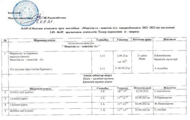 Тіл мерекесі  апталығы